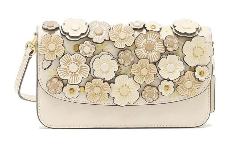 COACH Hayden Leather Envelope Bag, Shoulder Bag, Crossbody Bag Small Women's White