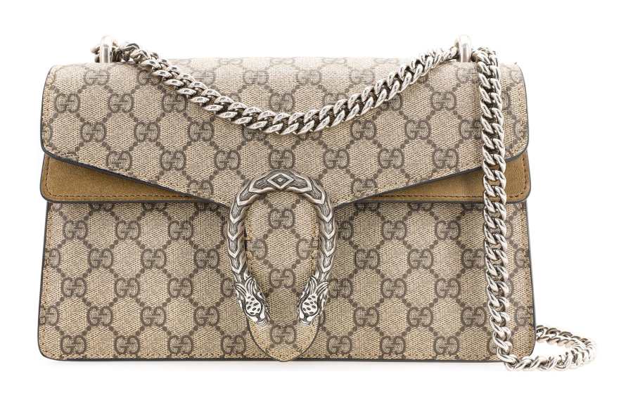 GUCCI Dionysus Canvas Crossbody Bag, Shoulder Bag Small Women's Ebony & Beige