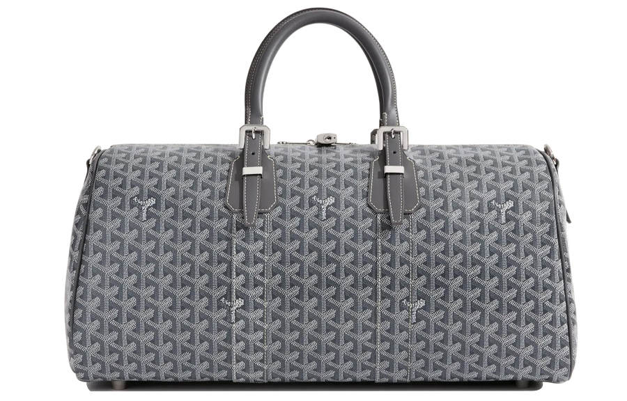 GOYARD Boston Canvas With Leather Portable Crossbody Bag, Travel Bag Unisex