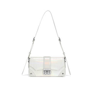 JELLYTOYBOY With Cow Leather And PU Pop Bag Shoulder Bag, Crossbody Bag Medium Women's Black/White