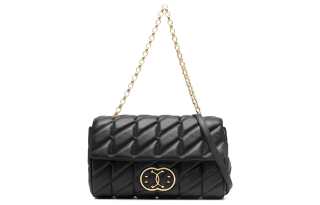 MOSCHINO Calfskin Handbag, Shoulder Bag Regular Women's Black