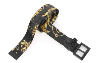 VERSACE JEANS COUTURE Canvas Belts Men's Black 3.5cm