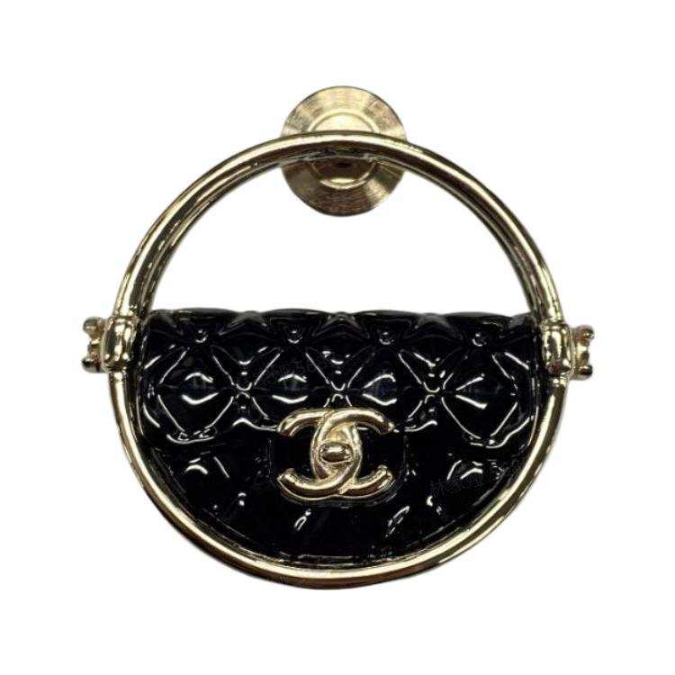 CHANEL Brooches Women's Gold/Black