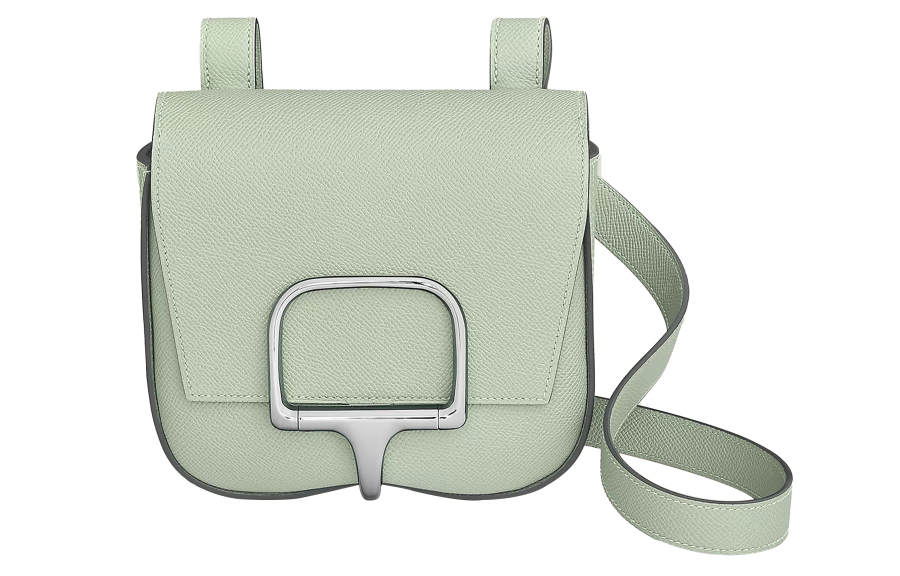 HERMES Della Cavalleria Epsom Calfskin Crossbody Bag, Shoulder Bag Mini Women's Bubble Green
