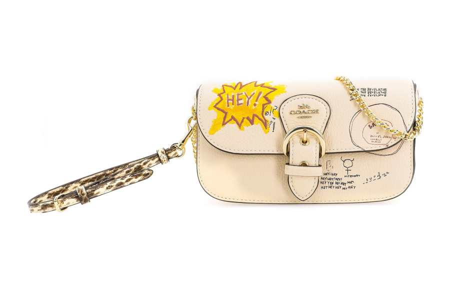 COACH X Basquiat Collaboration Kleo Cow Leather Chain Bag Handbag, Crossbody Bag, Shoulder Bag Women's