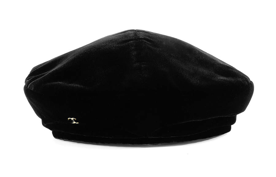 CHANEL CHANEL Velvet Berets Women's Black
