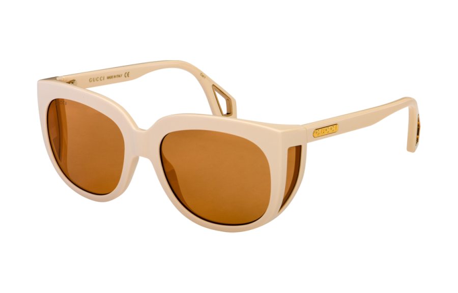 GUCCI GUCCI Irregular Shape Sunglasses Unisex White