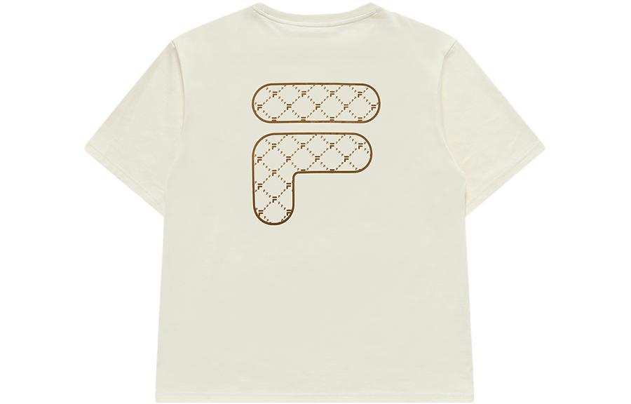 FILA FUSION QR T Shirt Unisex Antique Inspired Style White