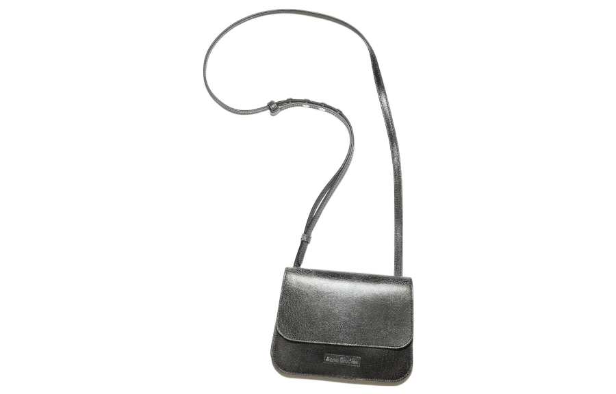 Acne Studios Cow Leather Handbag, Shoulder Bag, Crossbody Bag Women's Black