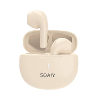 SOAIY F9 Lightweight Half In Ear, Bluetooth 5.3 True Wireless Call Noise Cancellation Bluetooth Headset
