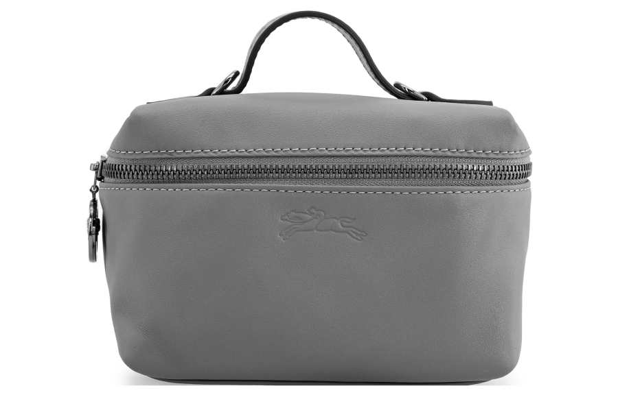 LONGCHAMP Le Pliage Xtra Cow Leather Handbag, Shoulder Bag, Crossbody Bag Mini Women's Streptopelia Gray