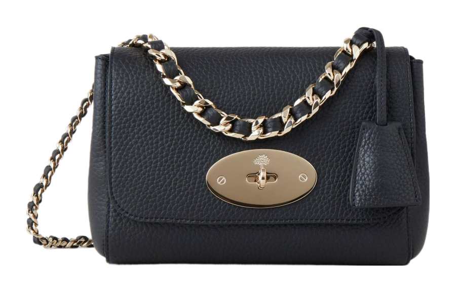 Mulberry Lily Leather Handbag, Shoulder Bag Women's Black