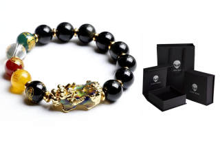 ALIEN BANG Obsidian Beaded Bracelets Men's