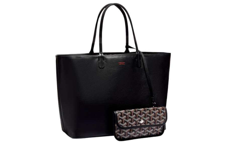 GOYARD Anjou Canvas With Leather Tote Shopping Bag Shoulder Bags Small Unisex Multicolor