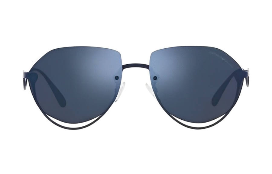 EMPORIO ARMANI Irregular Shape Sunglasses Men's Blue