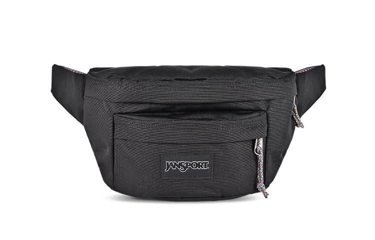 JanSport Fabric Shoulder Bag, Crossbody Bag, Sling Bag, Fanny Pack Large Unisex Black