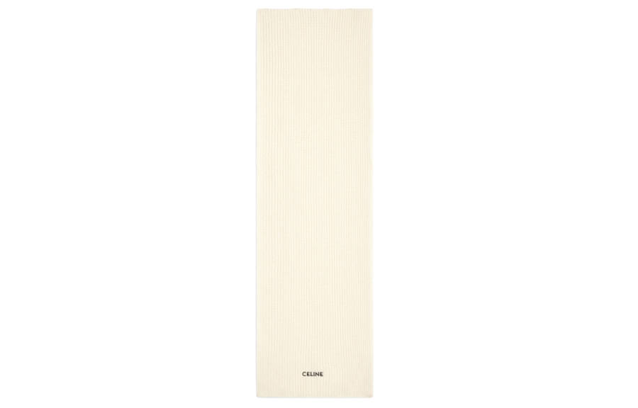 CELINE CELINE Knit Scarves Men's Ecru
