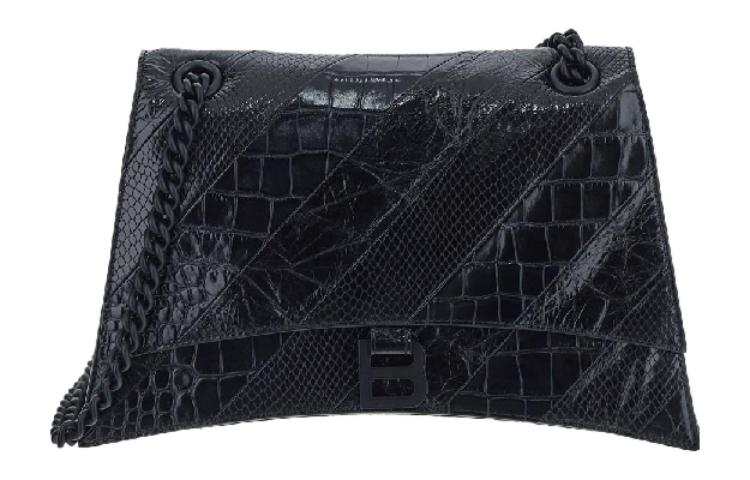 Balenciaga Crush Leather Chain Bag, Crossbody Bag, Shoulder Bag Women's Black