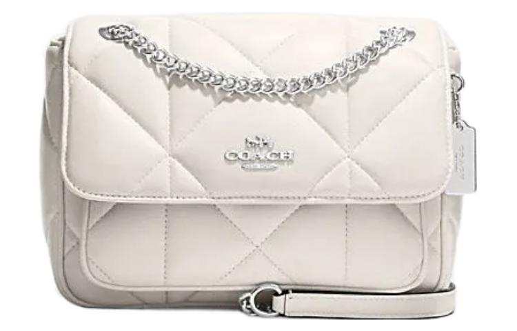 COACH Klare Sheepskin With Cow Leather Cloud Bag, Shoulder Bag, Crossbody Bag Medium Women's White