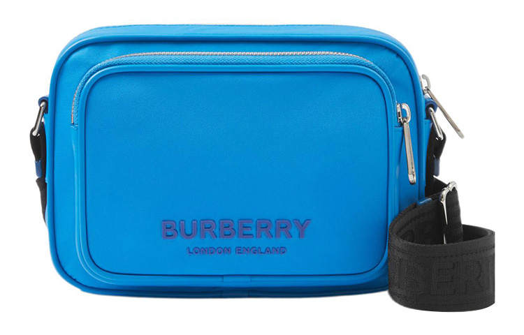 Burberry Leather Shoulder Bag, Crossbody Bag Regular Men's Blue