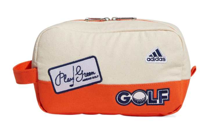 Adidas Adidas Double Zip Closure Cotton Canvas Bag Clutch Regular Men's Orange