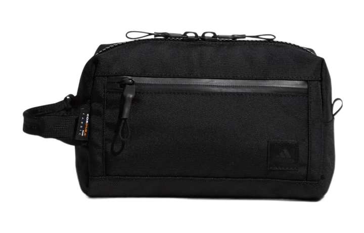Adidas Adidas Double Zip Closure Nylon Handbag Regular Men's Black
