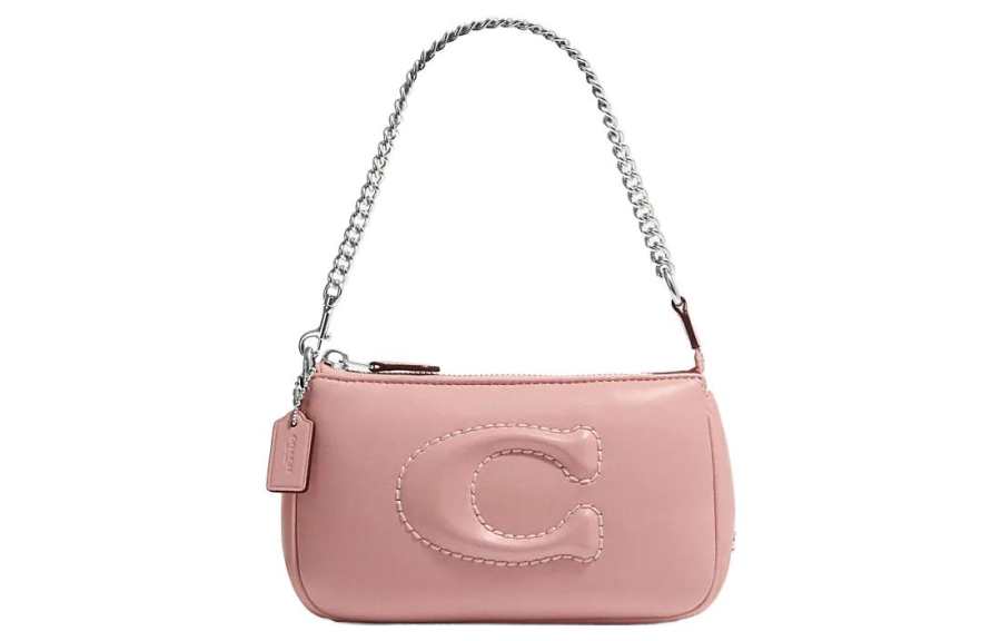 COACH Nolita Sheepskin Storage Bag Handbag Small Women's Light Pink