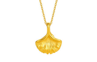 ZHOU LIU FU Ginkgo Pendant Necklace Lucky All The Best Elegant Refined Elegant Gift Chain Not Included Good Luck