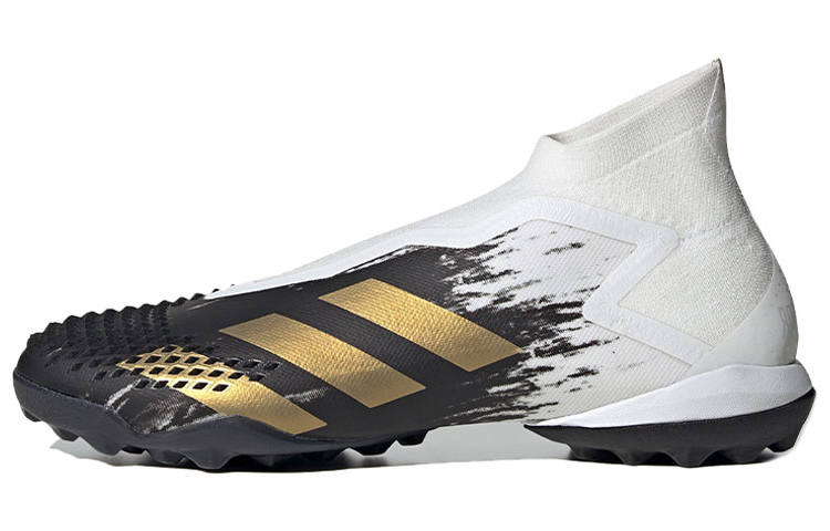 Adidas Adidas Predator Mutator 20+ TF Turf Slip Resistant Abrasion Resistant Soccer Shoes Men's White Black Gold