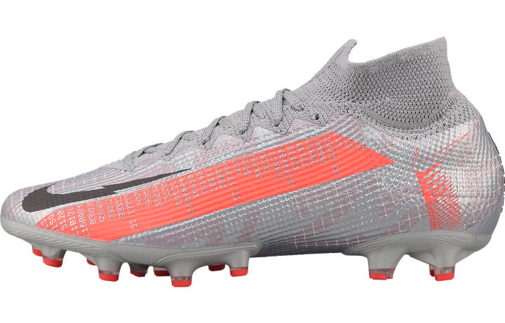 Nike Nike Mercurial Superfly 7 AG Artificial Ground Slip Resistant Abrasion Resistant Soccer Shoes Unisex Gray Orange