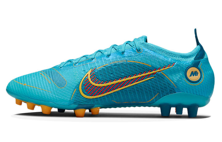 Nike Nike Mercurial Vapor 14 AG Artificial Ground Slip Resistant Coverage Support Soccer Shoes Men's Chlorine Blue