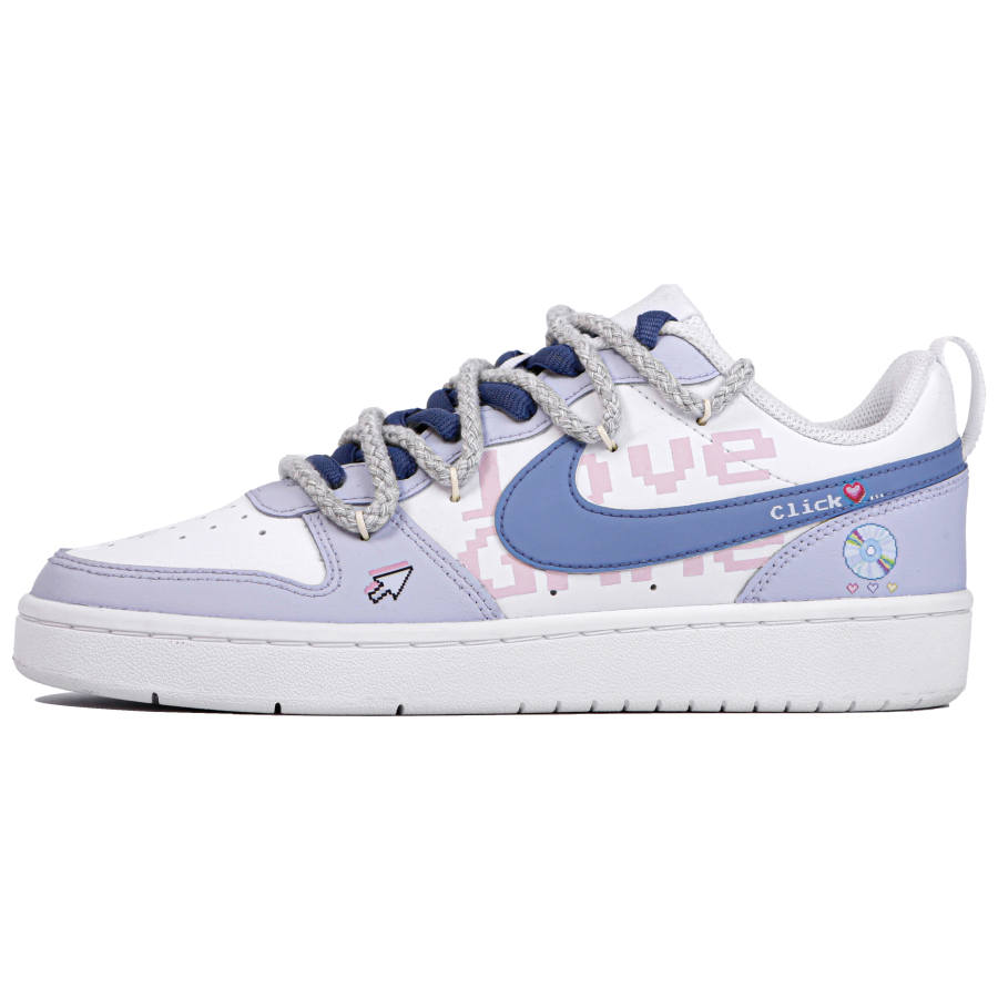 Nike Nike Low 2 Slip Resistant Abrasion Resistant Low top Vintage Basketball Shoes Women's Blue White