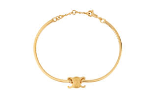 CELINE Triomphe Articulated Bracelet In Brass With Gold Finish