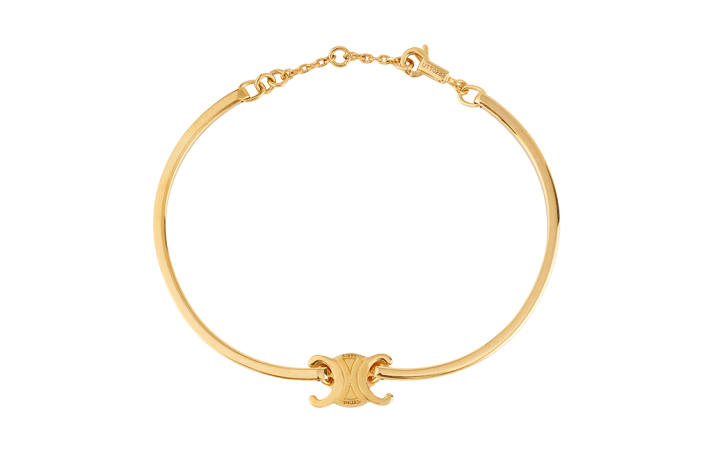 CELINE CELINE Triomphe Articulated Bracelet In Brass With Gold Finish
