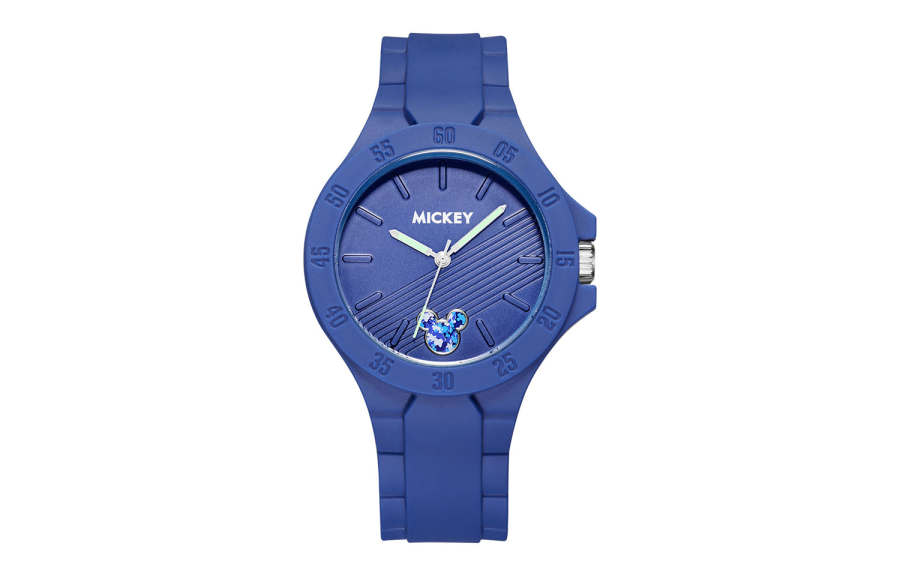 Disney Mickey Series Quartz Movement Silicone Strap Watch Unisex Blue Dial MK 13040L