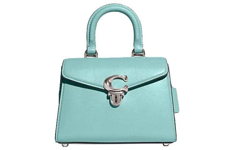 COACH Cow Leather, Crossbody Bag, Handbag Women's Mountain Lake Blue