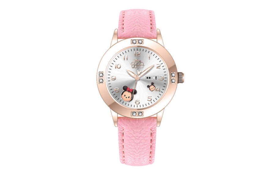 Disney Pine Quartz Movement Leather Strap Watch Women's Watch Silver Dial