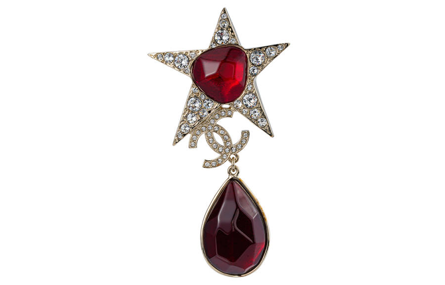 CHANEL CHANEL Brooches Women's Red
