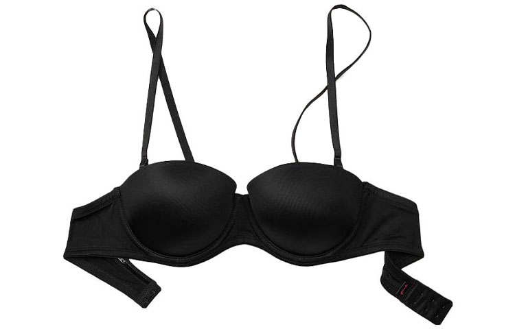 Victoria's Secret PINK 2025 Gathering Style WEAR EVERYWHERE STRAPLESS PUSH UP BRA Collection Bra Women's Black
