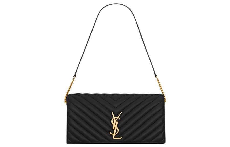 SAINT LAURENT Kate Lambskin Shoulder Bag, Handbag, Shoulder Bag Women's Black