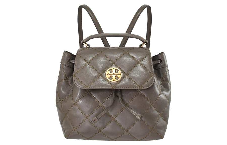 TORY BURCH TORY BURCH PVC Synthetic Leather Backpack Small Women's Gray