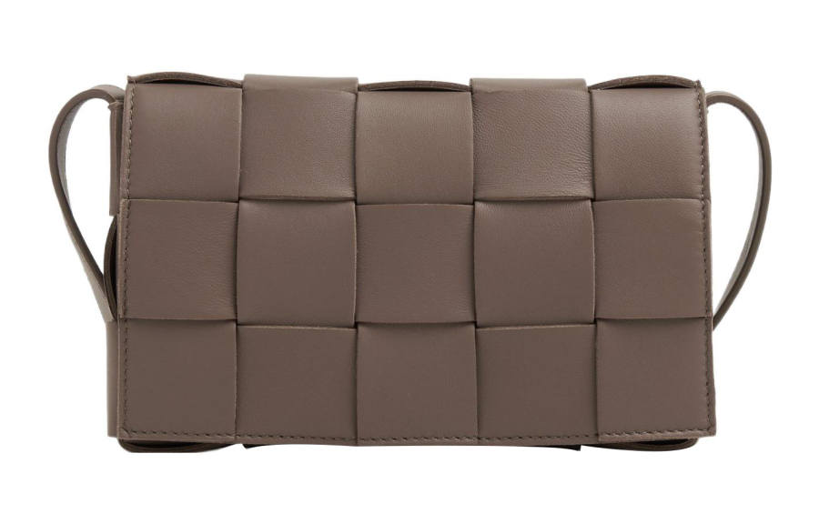Bottega Veneta Leather Crossbody Bag, Shoulder Bag Women's Brown