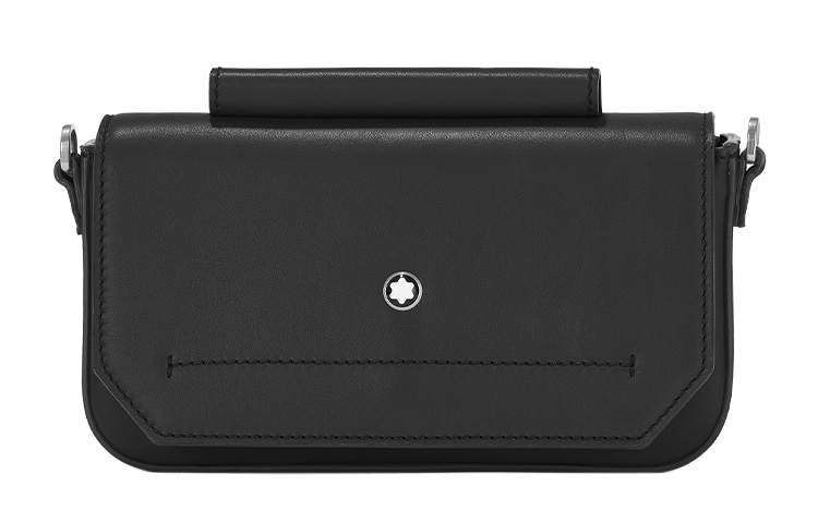 MONTBLANC Calfskin Planner Bag, One Shoulder, Crossbody Clutch Men's Black