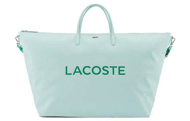 LACOSTE PVC Tote Bag, Shopping Bag, Shoulder Bag, Handbag Small Women's Light Blue