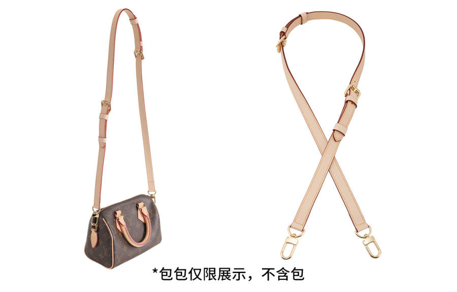 Luxury Care Artisan Workshop Vegetable Tanned Leather Bag Straps Women's Beige/Red