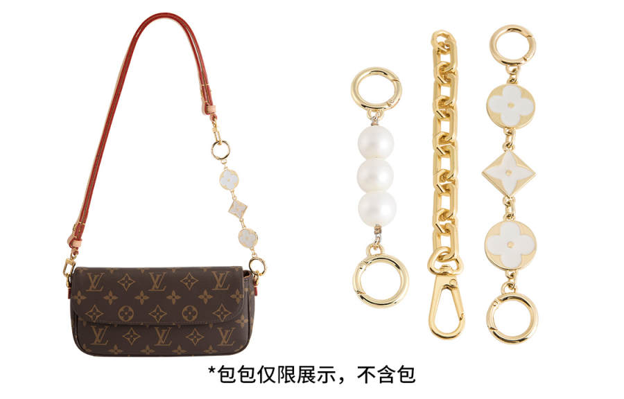 Luxury Care Artisan Workshop Faux Pearl Bag Straps Women's Gold