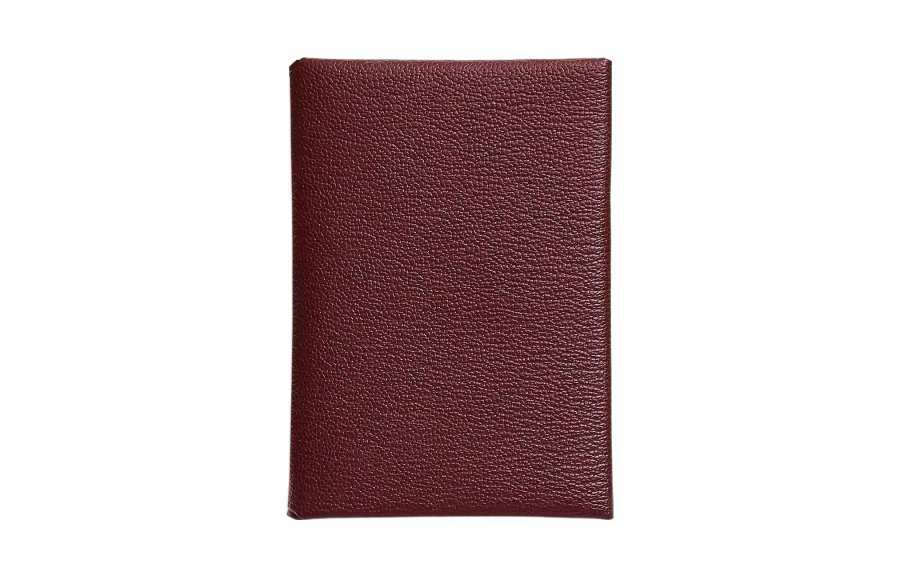 HERMES Calvi Duo Mysore Goat Skin Card Holder Regular Women's 55 Rouge H Hermes Red