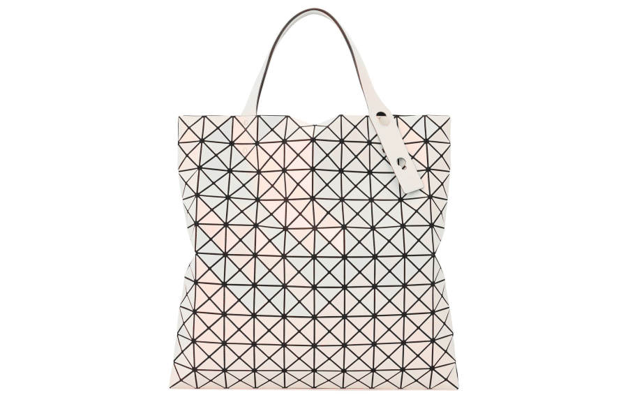 ISSEY MIYAKE Prism Polarization Polyester Tote Bag, Shopping Bag, Handbag Women's Mother Of Pearl Powder