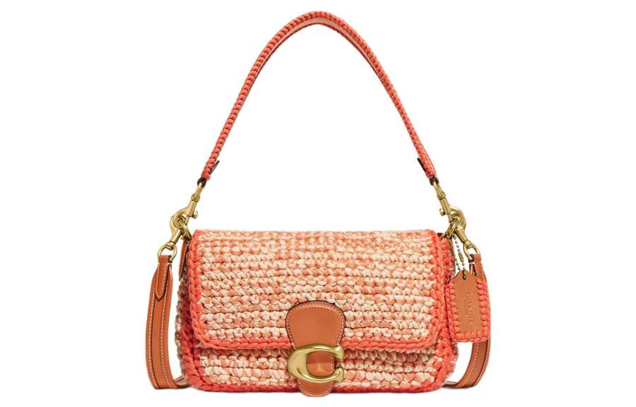 COACH Tabby Fabric God Of Wine Bag, Handbag, Shoulder Bag Women's Orange
