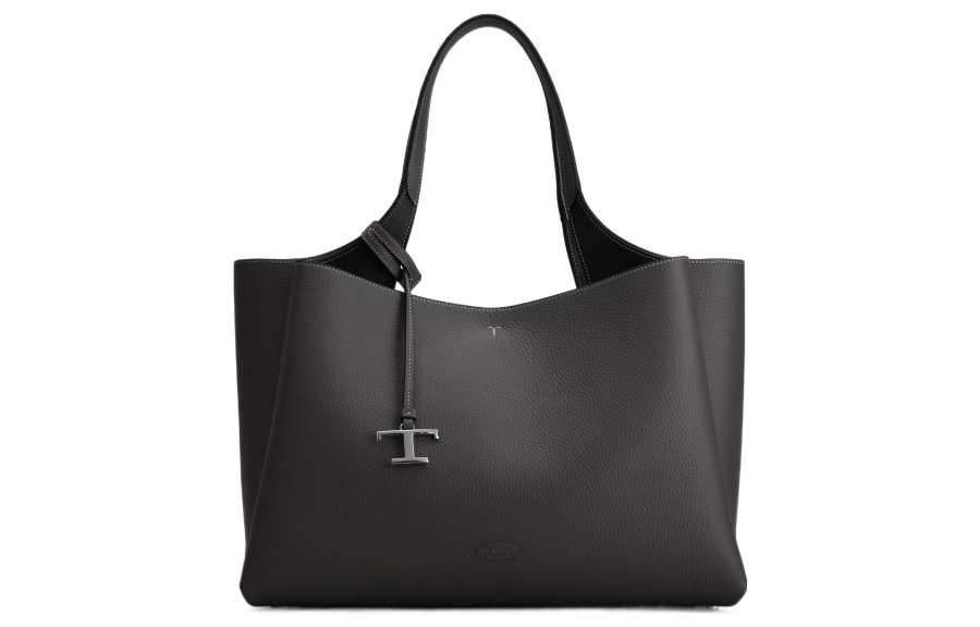 TOD'S TOD'S T Timeless Logo Plaque Medium Tote Bag